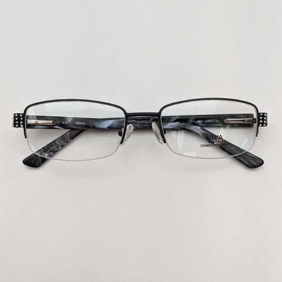🕶️VIVA 314 SBLK Eyeglasses 52/18 135 /KAA542🕶️ - Picture 1 of 6